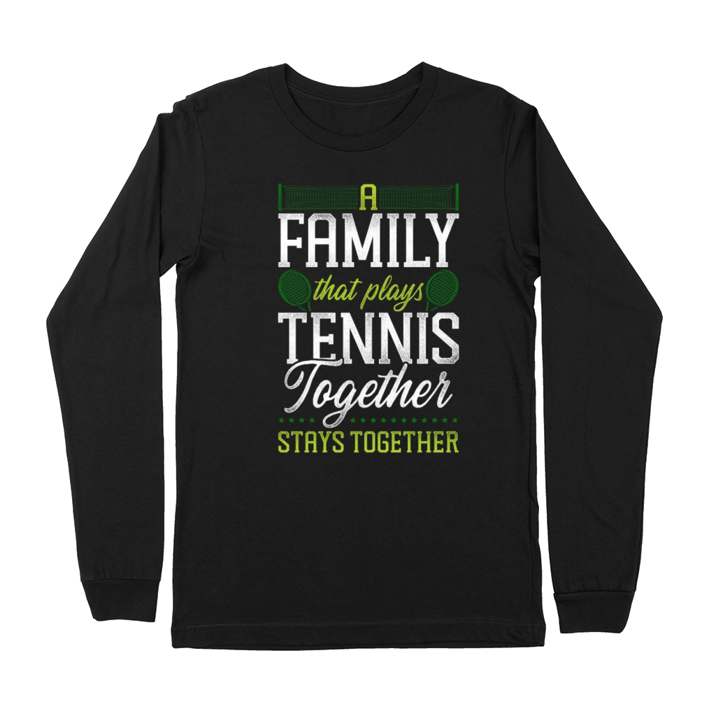 Funny Tennis Player Racket Family Premium Long Sleeve