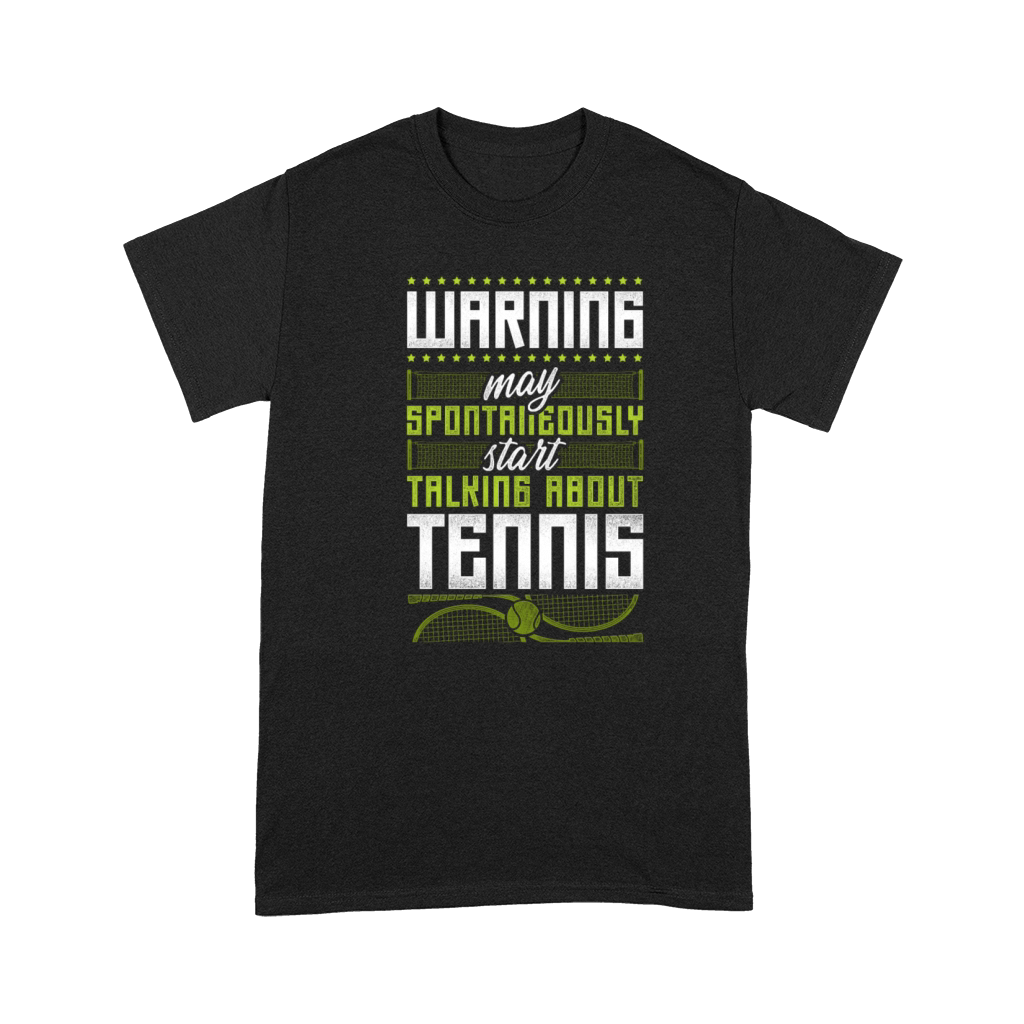 Funny Tennis Player Racket Warning Premium T-shirt