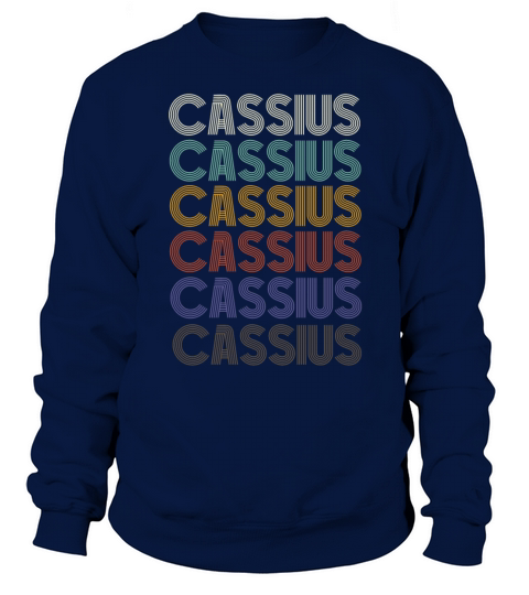 CASSIUS First Name Retro Pattern Vintage Stylet Sweatshirt Unisex