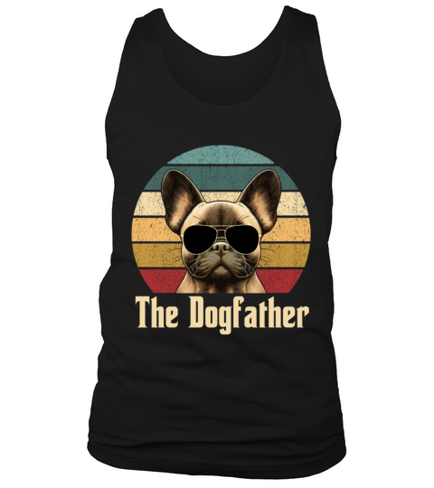 The Dogfather Funny dog dad French Bulldog Tank Top Unisex