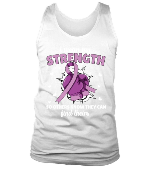 Violence awareness purple ribbon shirt design Tank Top Unisex