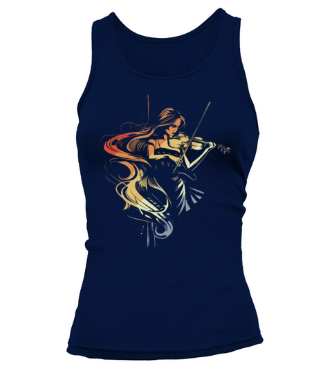 Vintage Violin Girl Sketch Tank top Woman