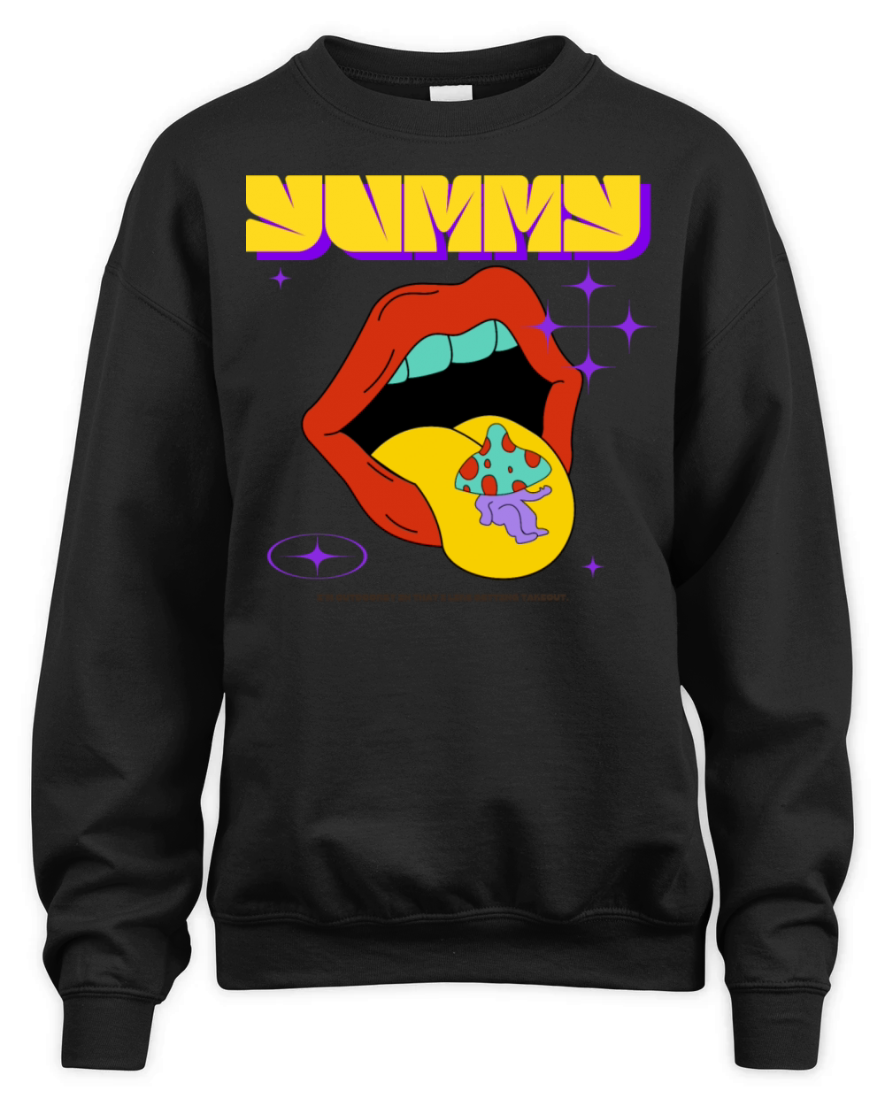 Trippy Red Lips Unisex Premium Crewneck Sweatshirt