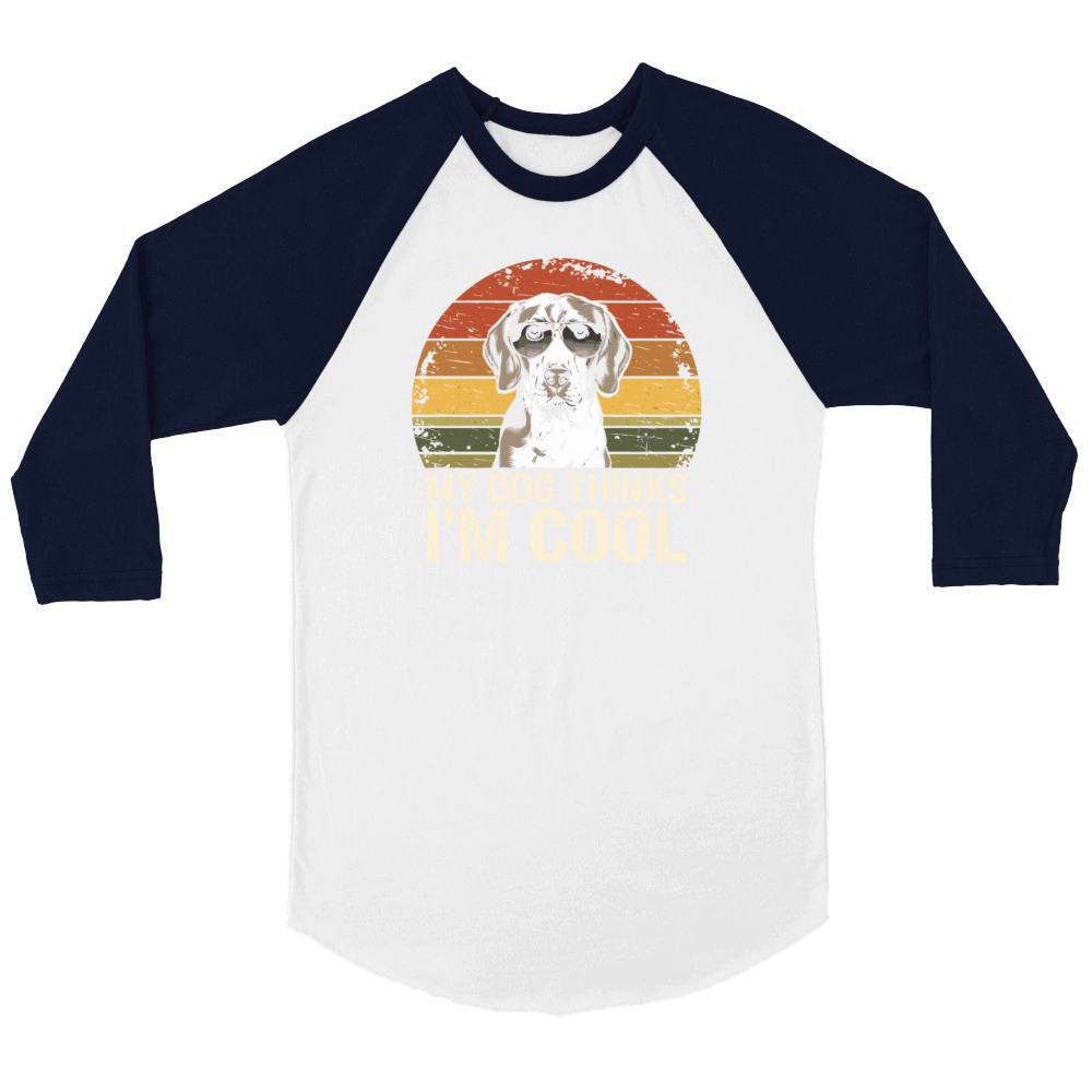 Beagle My Dog Thinks Im Cool Unisex ¾ sleeve Raglan T-shirt
