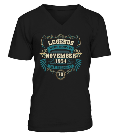 Legends born 1954 November vintage western V-Neck T-shirt