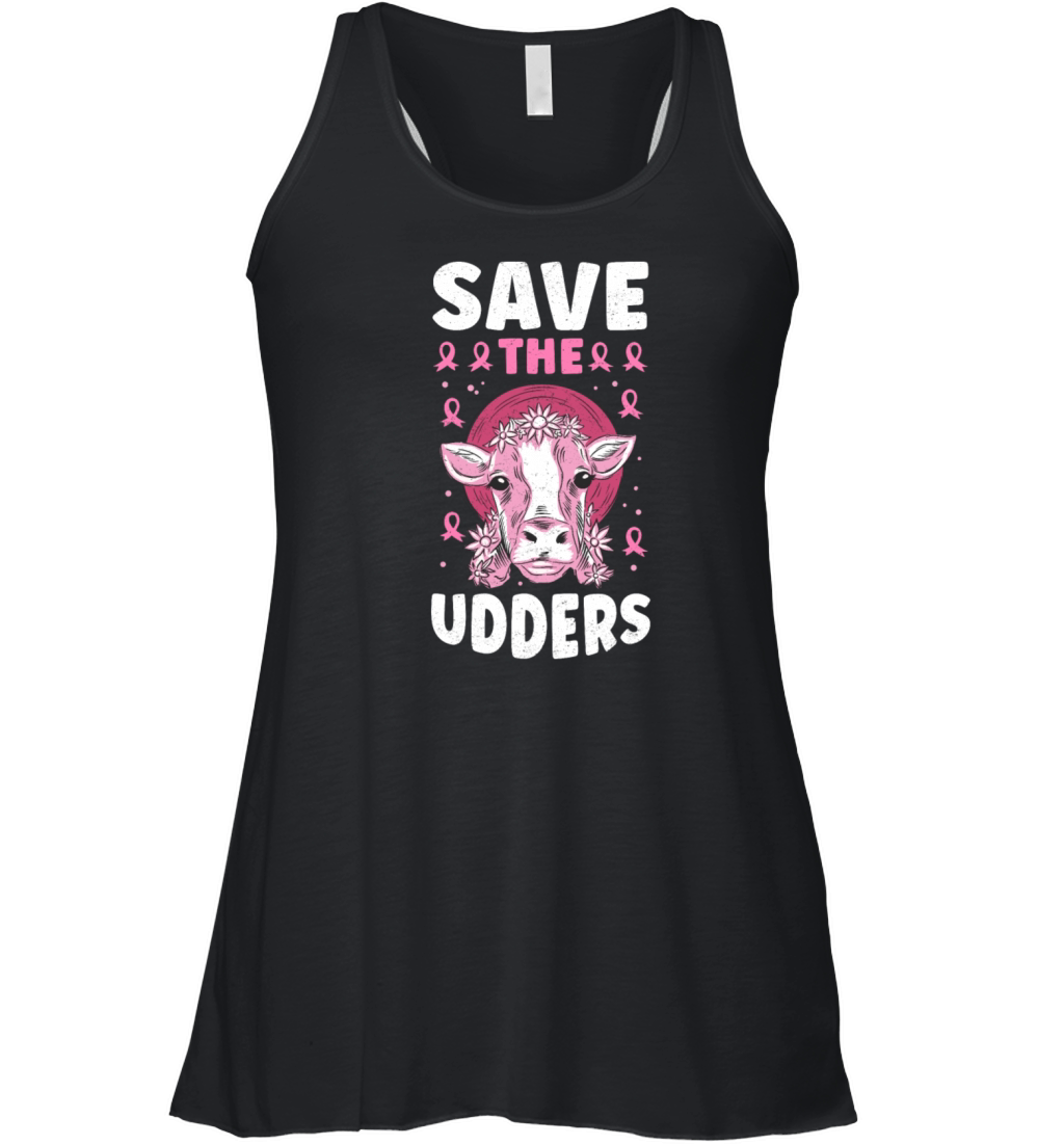 Save The Udders Breast Cancer Women's Flowy Tank Top