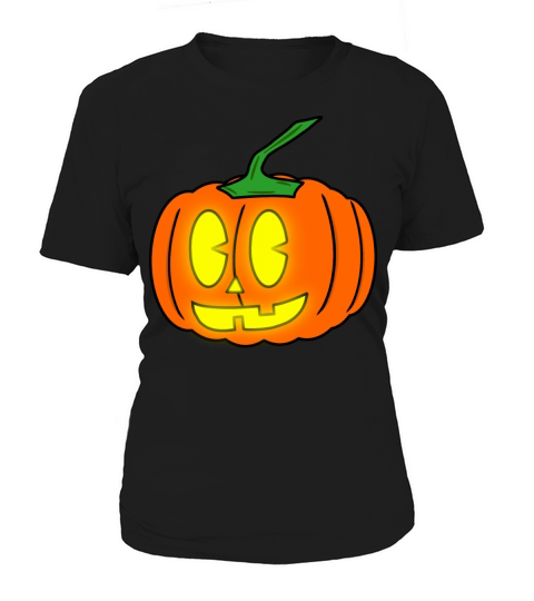 Pumpkin Head Funny Halloween Retro Cartoon Women's T-Shirt