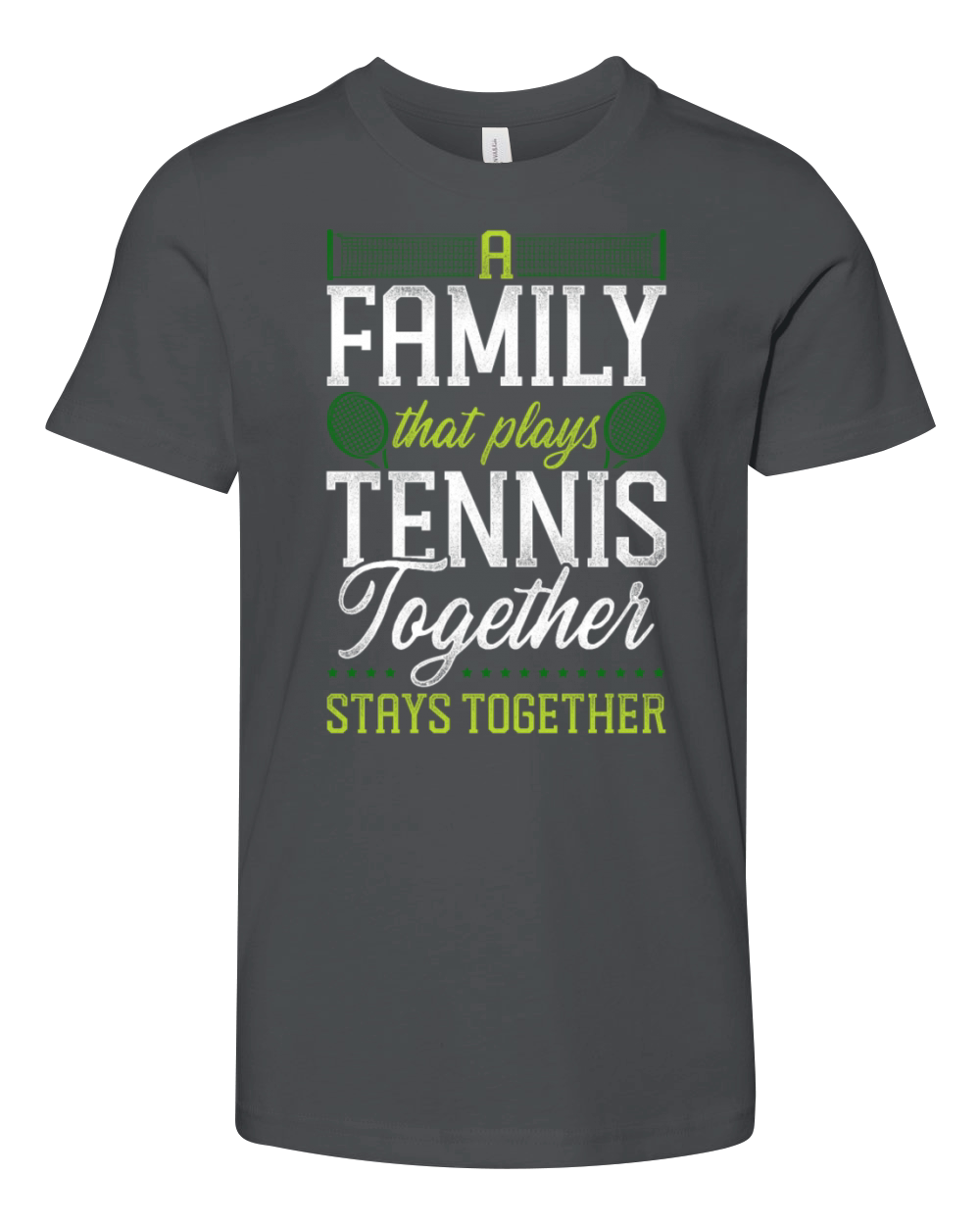 Funny Tennis Player Racket Family Youth Unisex Jersey Tee