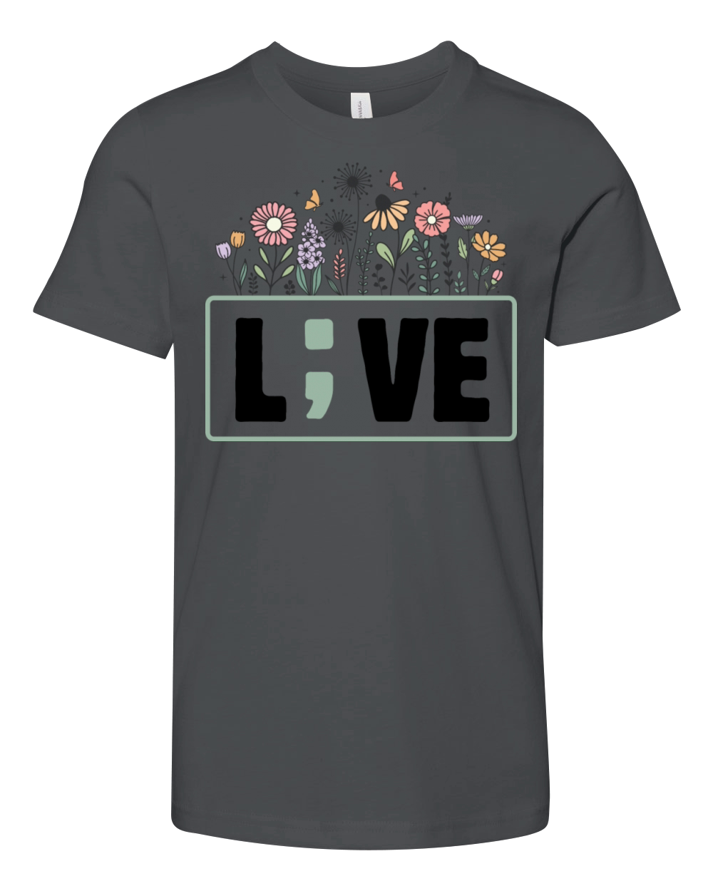 Live Semicolon Mental Health Youth Unisex Jersey Tee