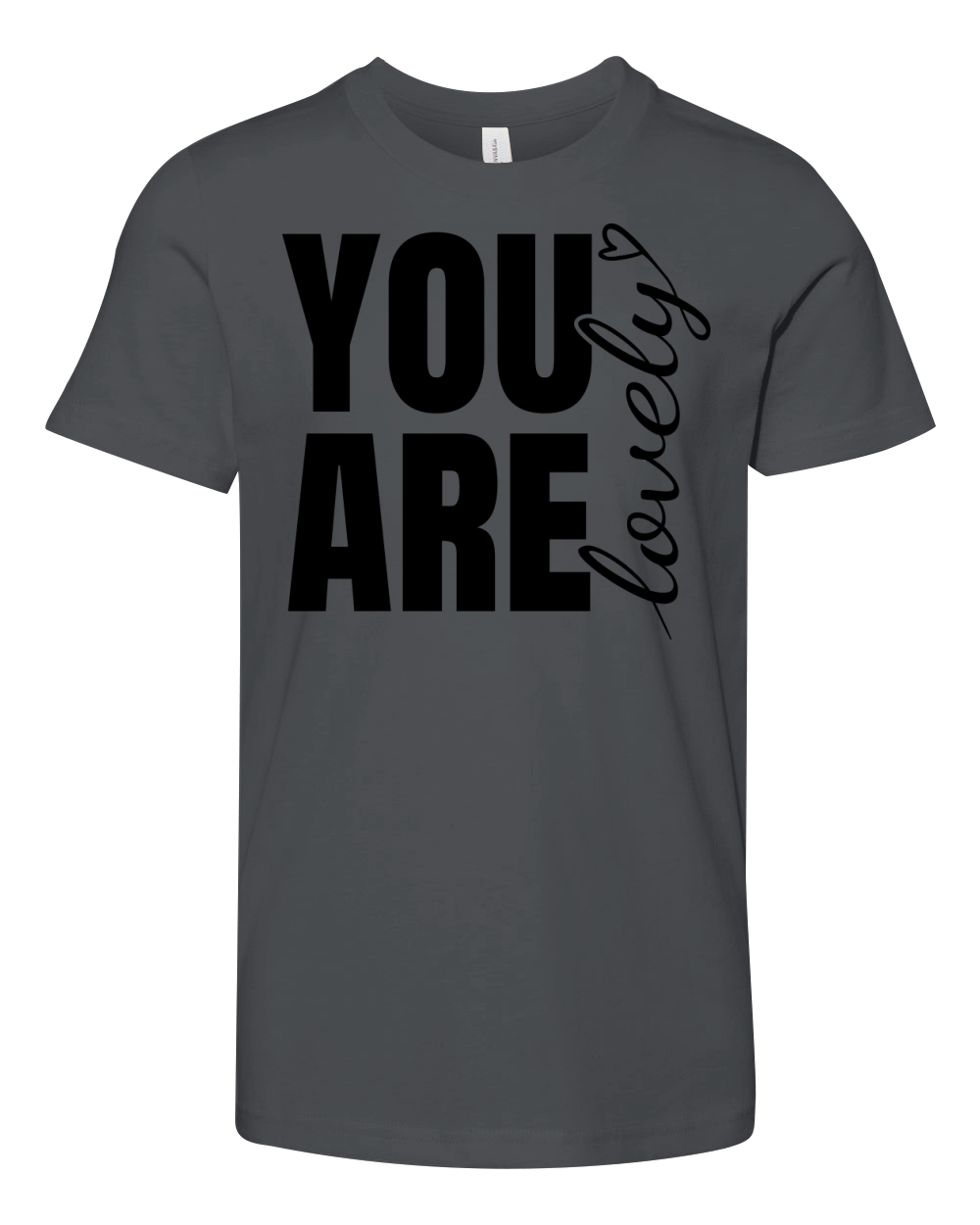 You Are Lovely - Positive Quote Youth Unisex Jersey Tee