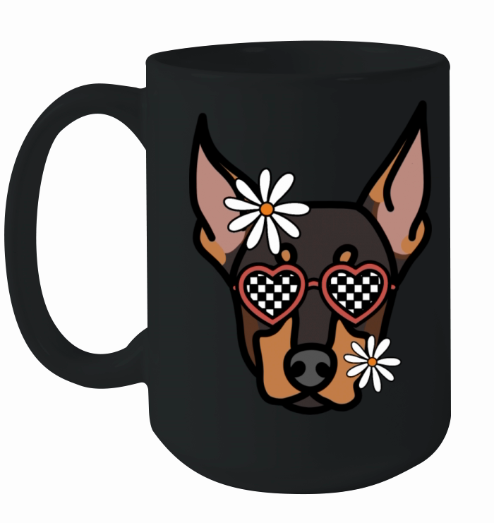 Doberman retro dog Ceramic Mug