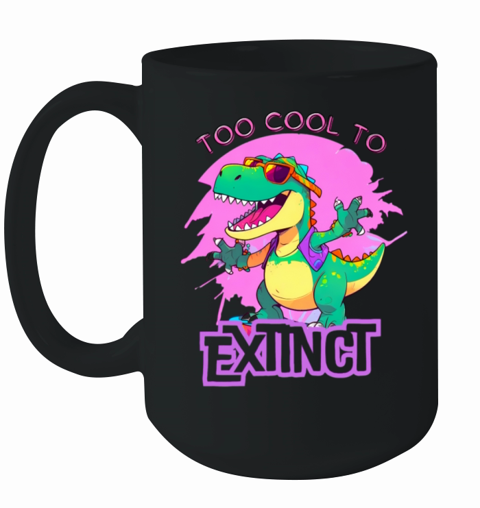 Typographic Funny Dinosaur Ceramic Mug