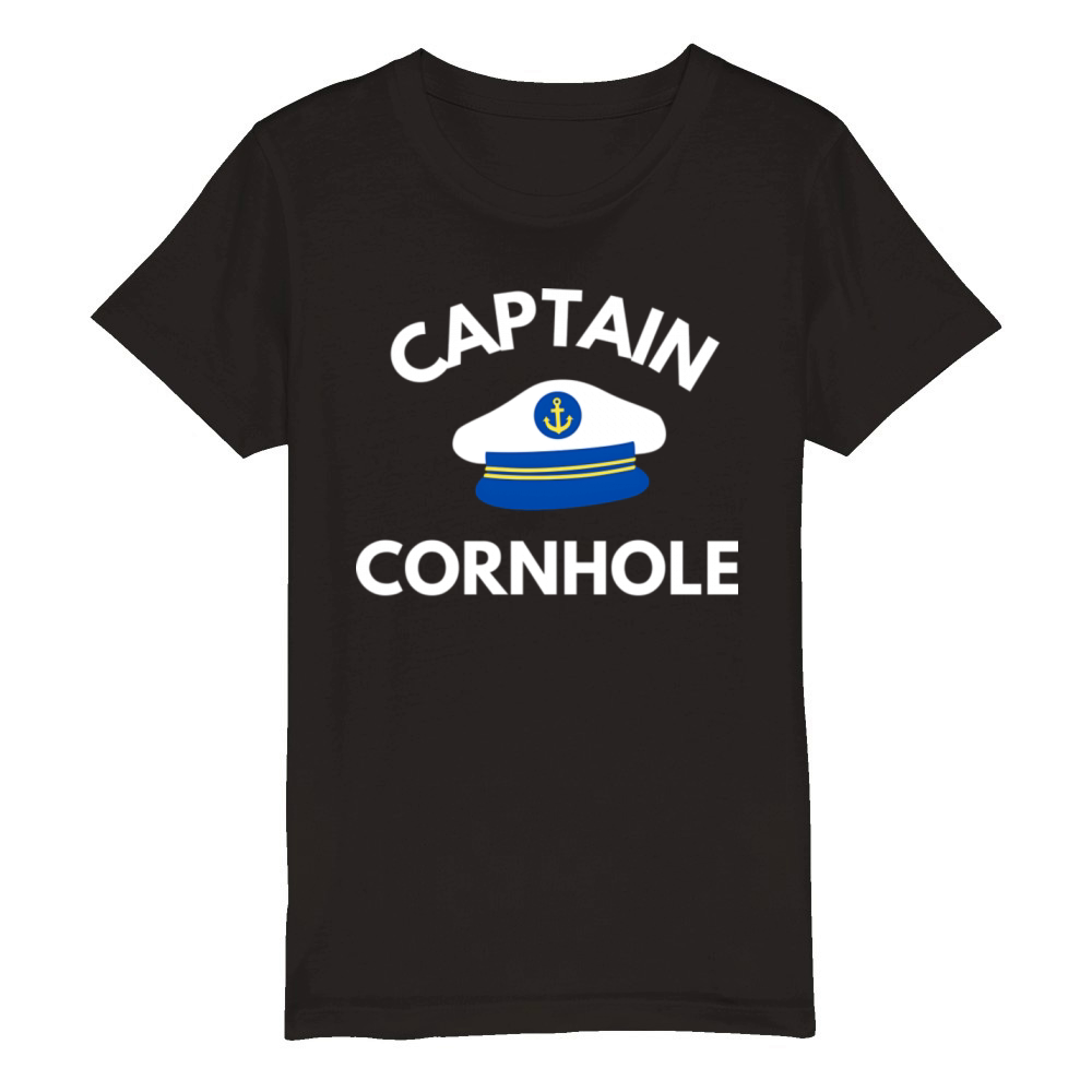 Captain Cornhole Organic Kids Crewneck T-shirt