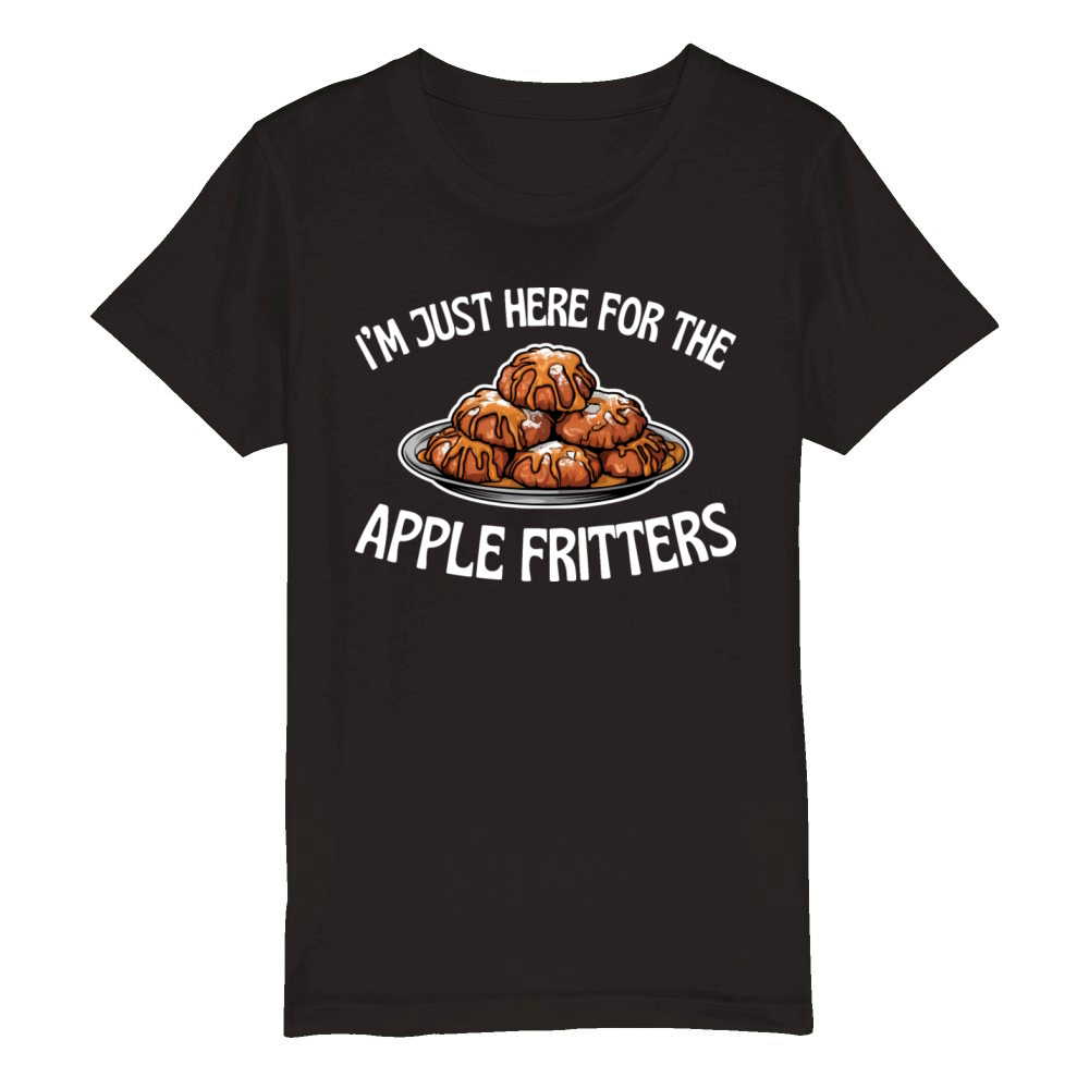Im Just Here for the Apple Fritters Funny Food Organic Kids Crewneck T-shirt
