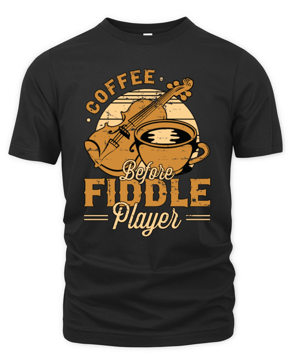 Fiddle Player Coffee Before Violinist Coffee Lover Organic Unisex T-shirt