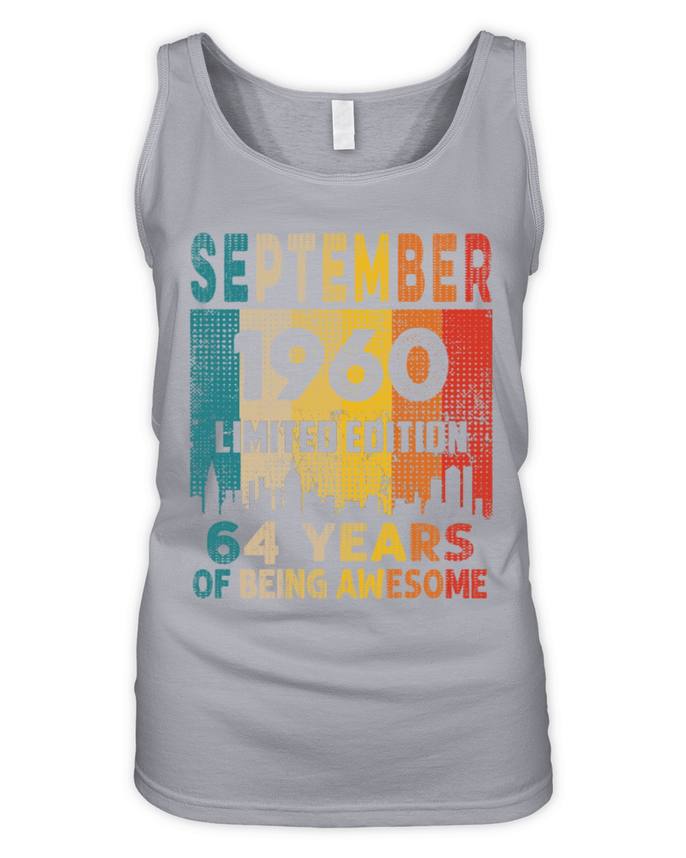 Born in SEPTEMBER 1960 Vintage 64th Birthday Gift Organic Women's Tank Top
