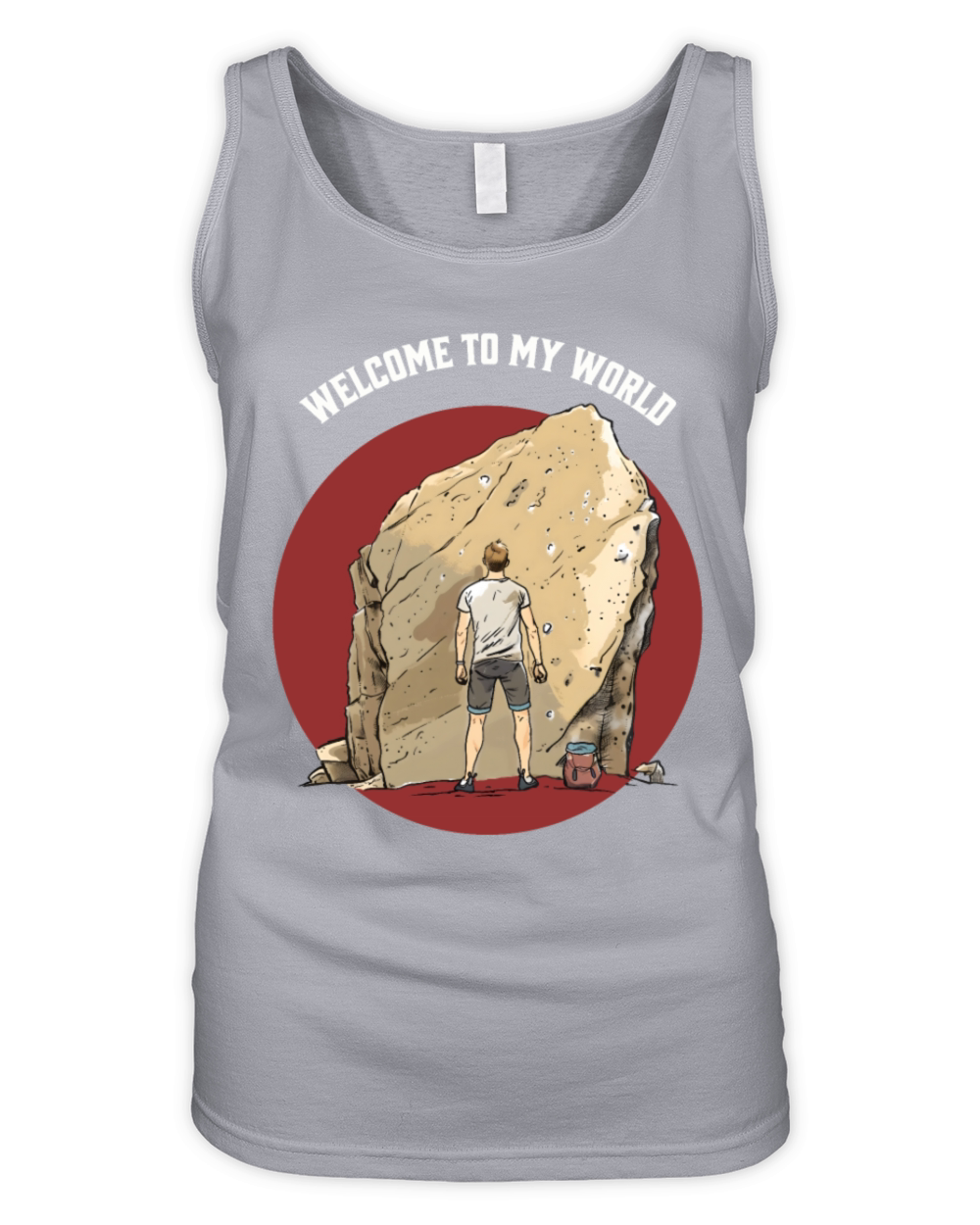 stylish boulder t-shirt for boys rock climbing Organic Women's Tank Top