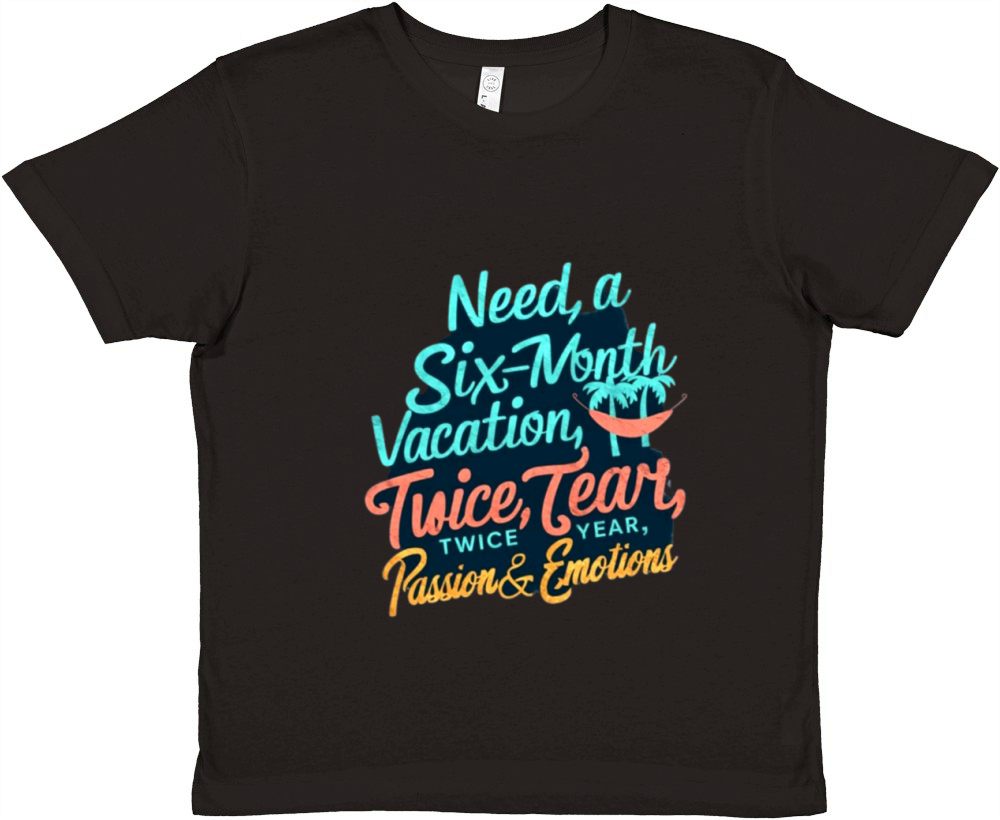 A Colorful Funny Text T-Shirt Premium Kids Crewneck T-shirt