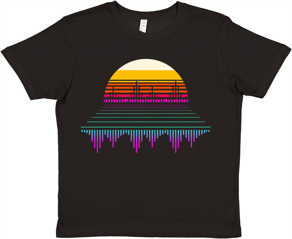 Retro Colorful Music Producer Beat Maker Premium Kids Crewneck T-shirt