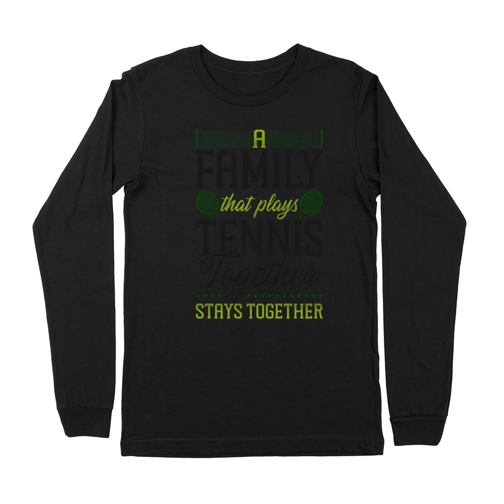 Funny Tennis Player Racket Family Premium Long Sleeve