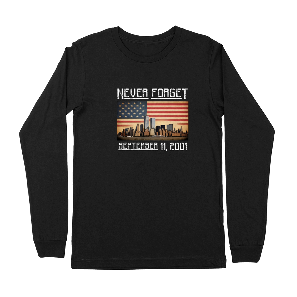 Never Forget September 11 2001 Memorial Day Premium Long Sleeve