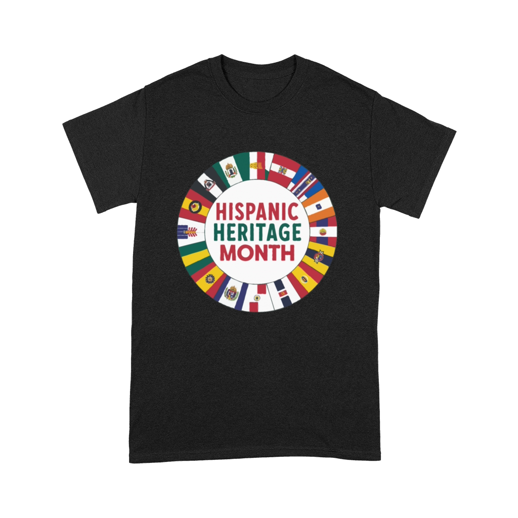 Hispanic Heritage Circle Unity of Flags T shirt Premium T-shirt