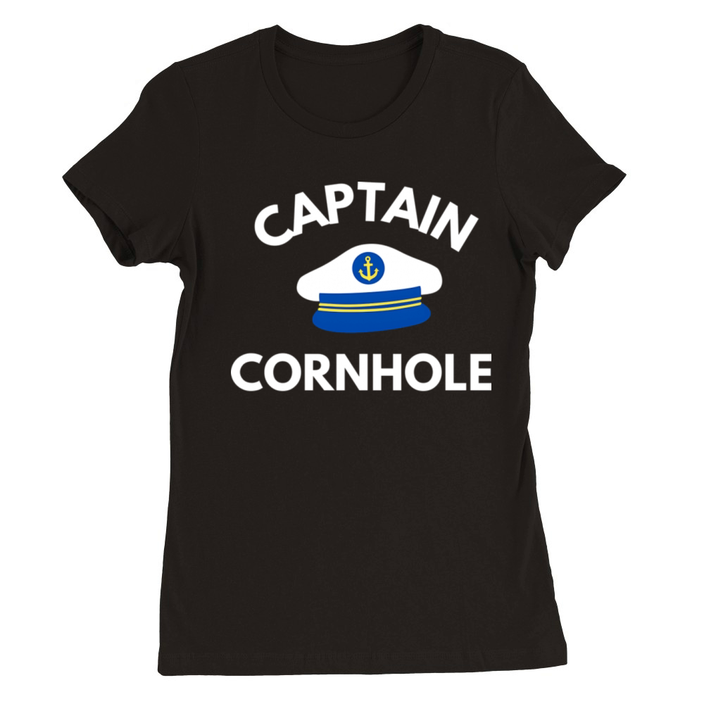 Captain Cornhole Premium Womens Crewneck T-shirt