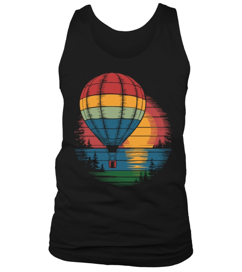Hot Air Balloon Retro Sunset Adventure Tank Top Unisex