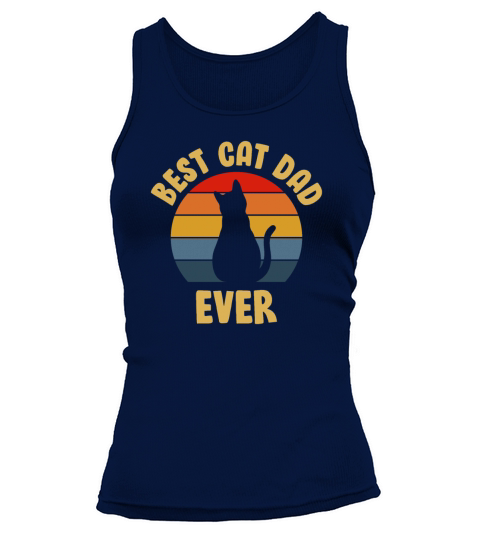 Vintage Best Cat Dad Ever Bump Funny Tank top Woman