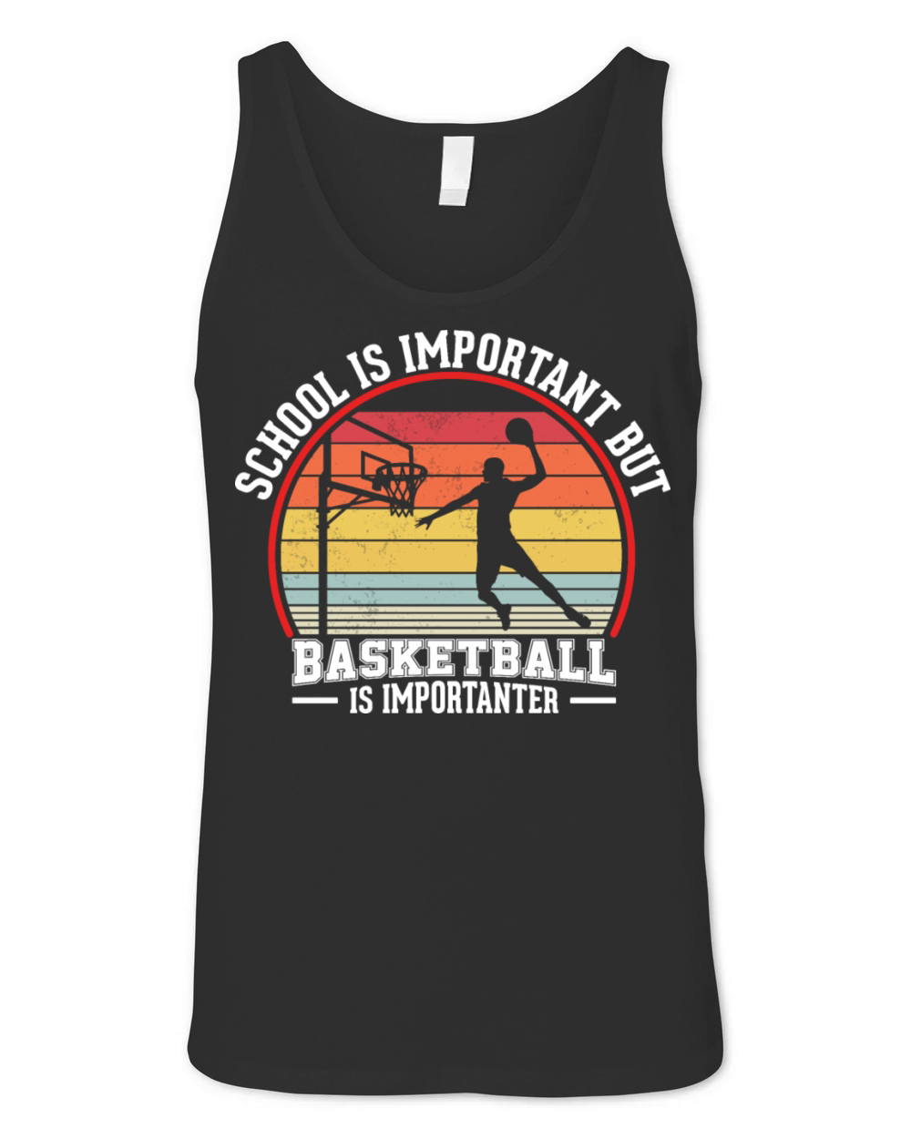 Basketball Vintage Slogan Funny Unisex Jersey Tank