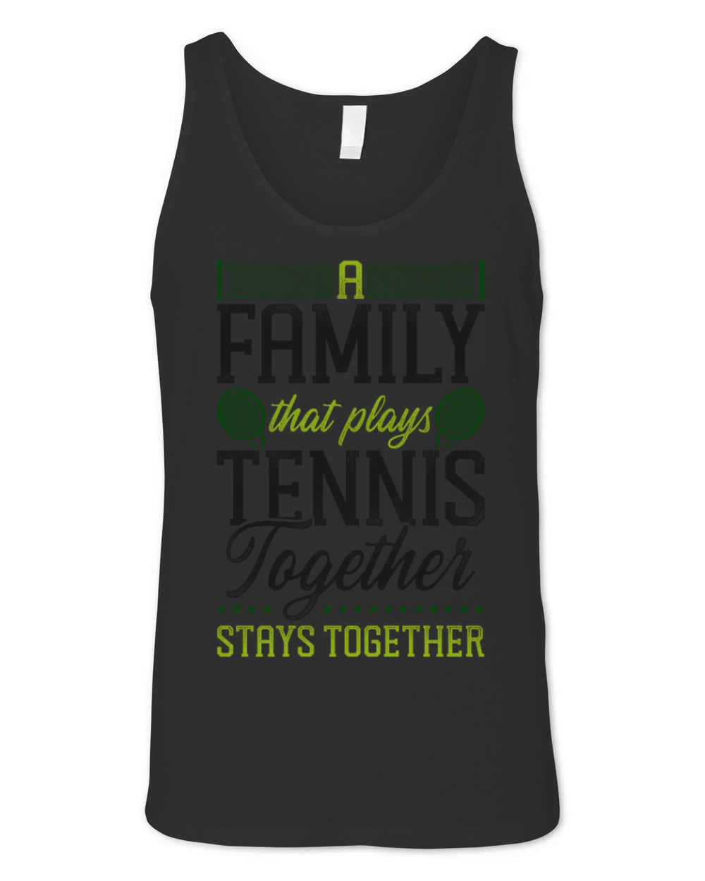 Funny Tennis Player Racket Family Unisex Jersey Tank