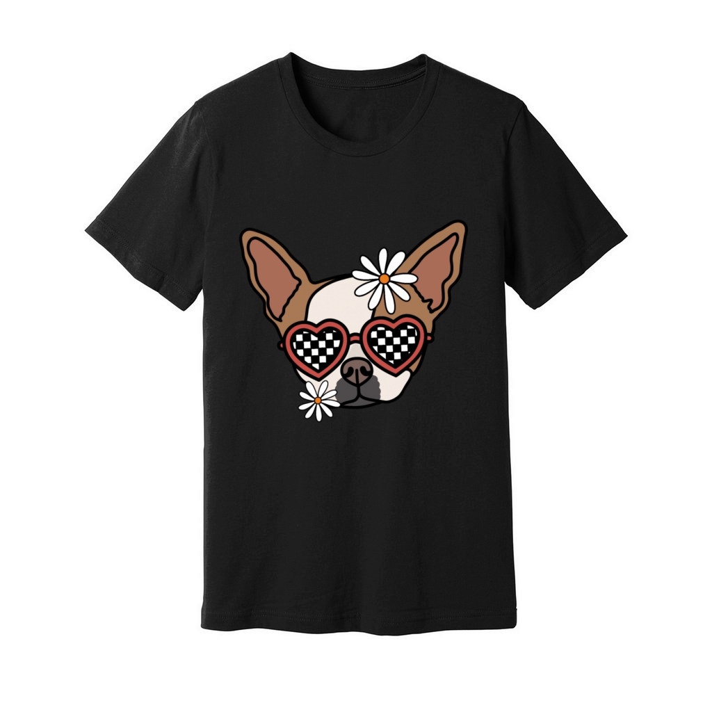 Chihuahua retro dog Unisex Jersey Tee