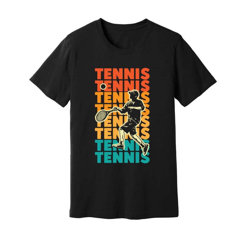 Funny Tennis Player Racket Retro Unisex Jersey Tee