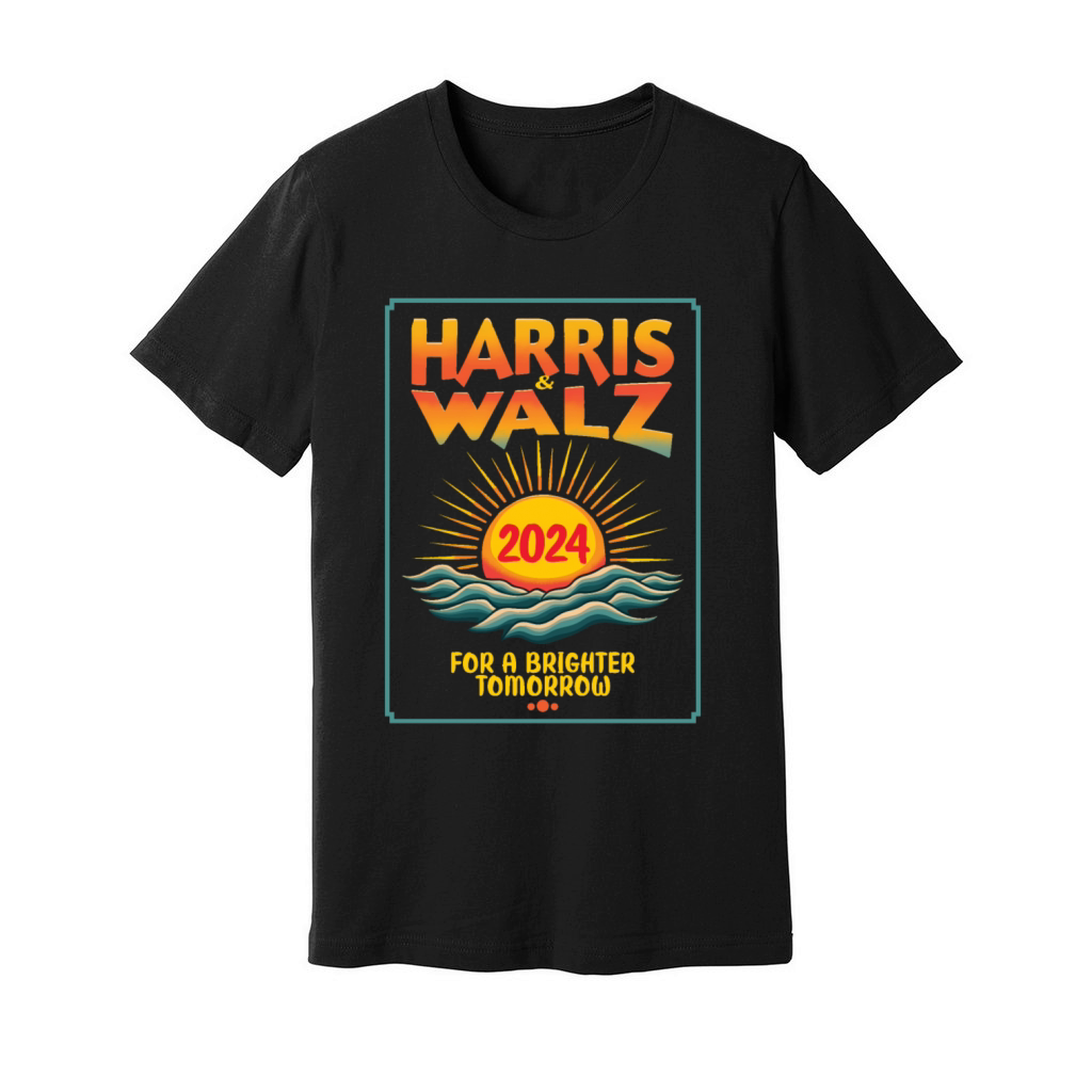 Harris Walz 2024 For a Brighter Tomorrow Retro Unisex Jersey Tee