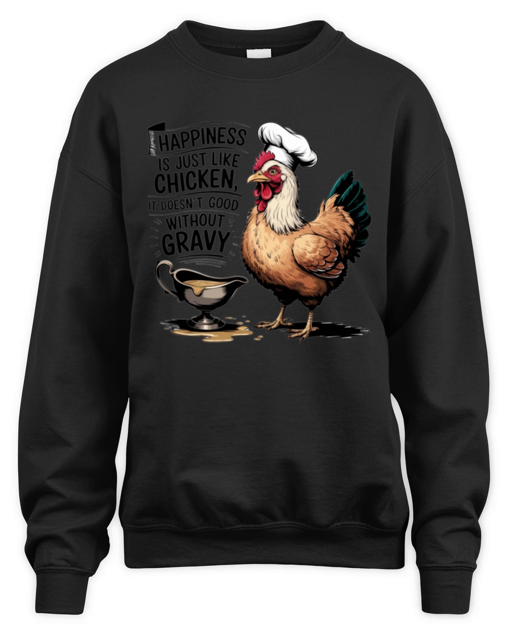Happiness of Chicken and Gravy Unisex Premium Crewneck Sweatshirt