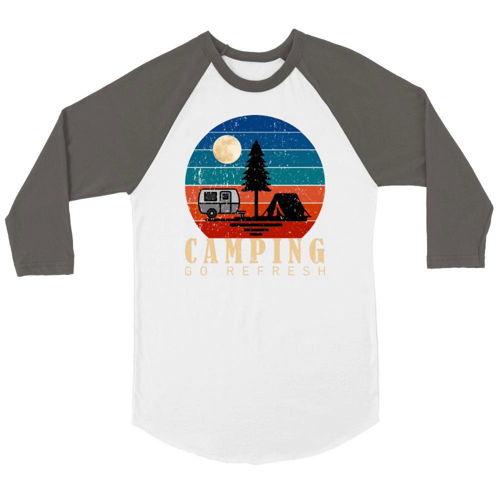 Camping Go Refresh Unisex ¾ sleeve Raglan T-shirt