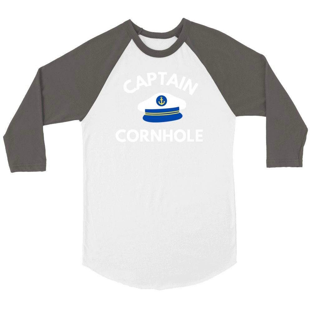 Captain Cornhole Unisex ¾ sleeve Raglan T-shirt