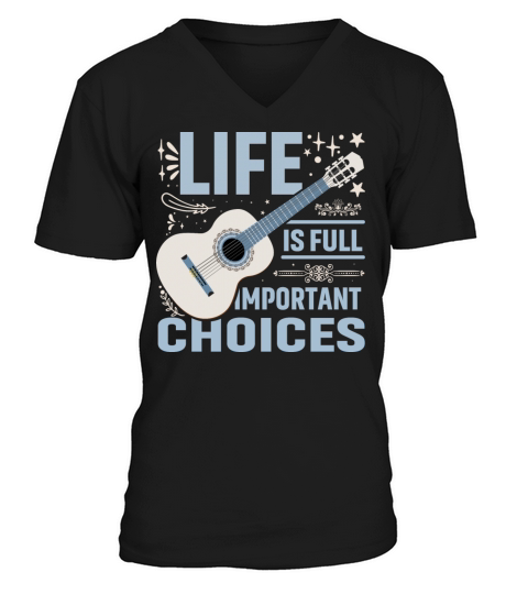 Funny Life Is Full of Important Choices Vintag tee V-Neck T-shirt
