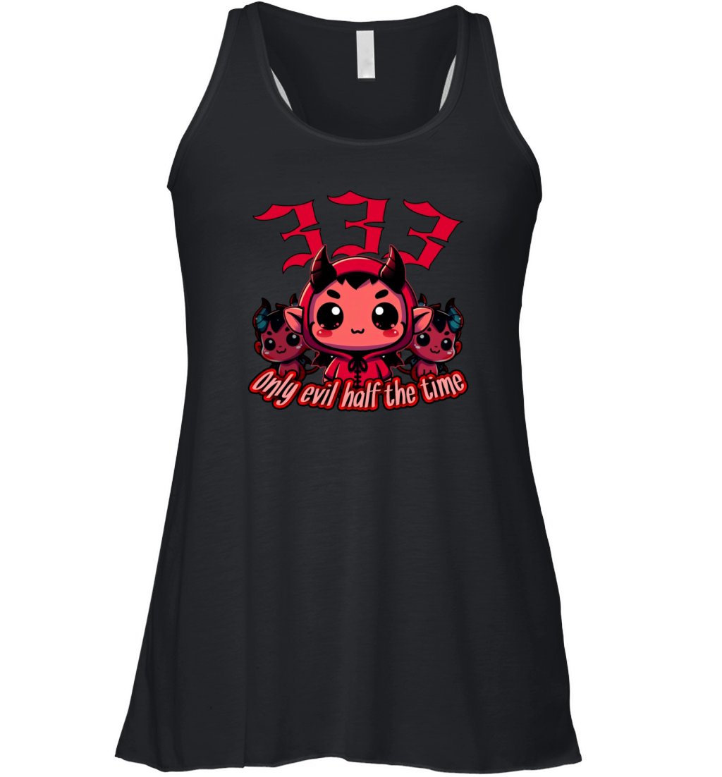 Chibi Devil - 333 Only evil half the time Women's Flowy Tank Top