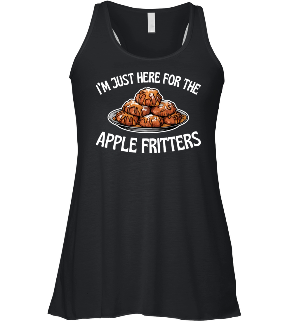 Im Just Here for the Apple Fritters Funny Food Women's Flowy Tank Top
