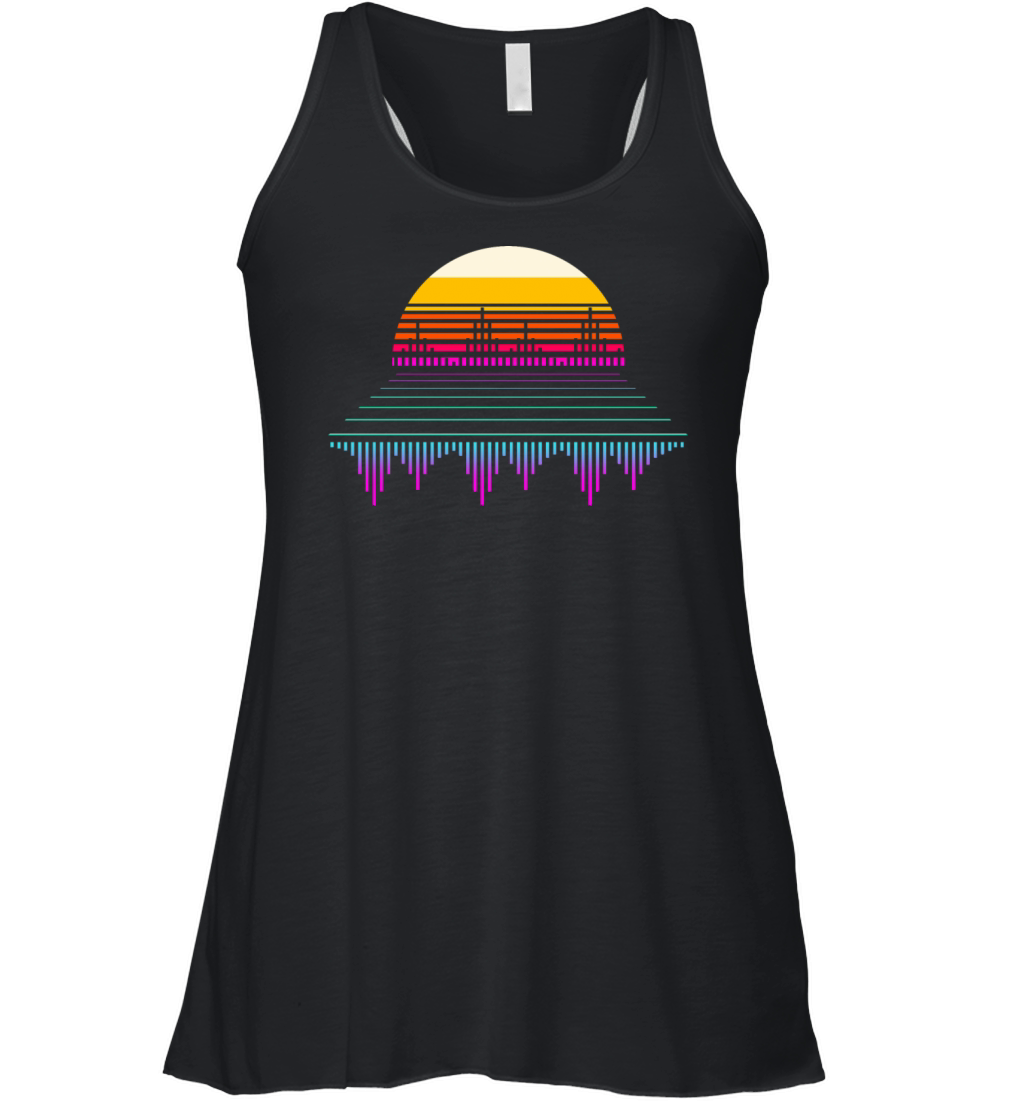 Retro Colorful Music Producer Beat Maker Women's Flowy Tank Top