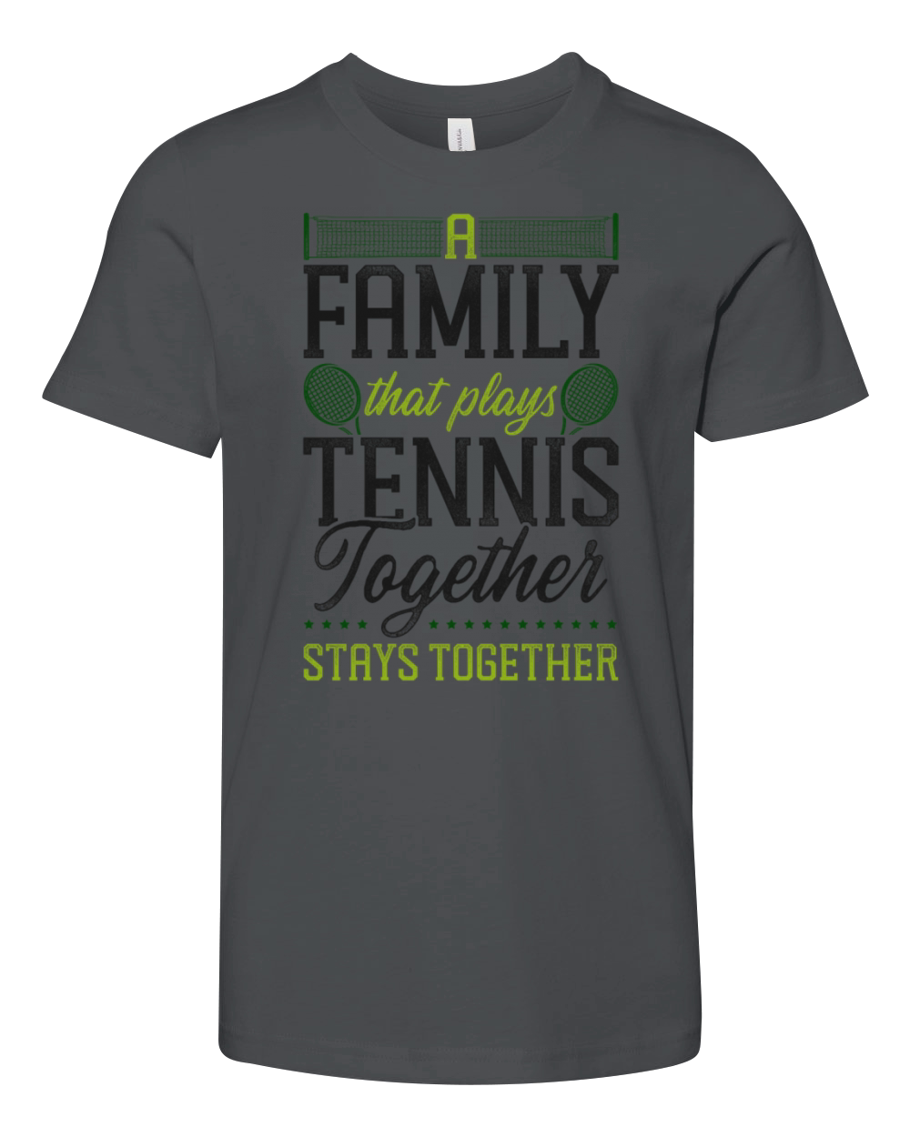 Funny Tennis Player Racket Family Youth Unisex Jersey Tee