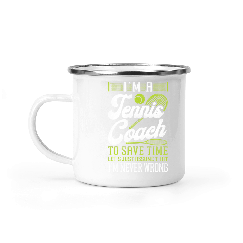 Funny Tennis Player Racket Im A Camping Mug
