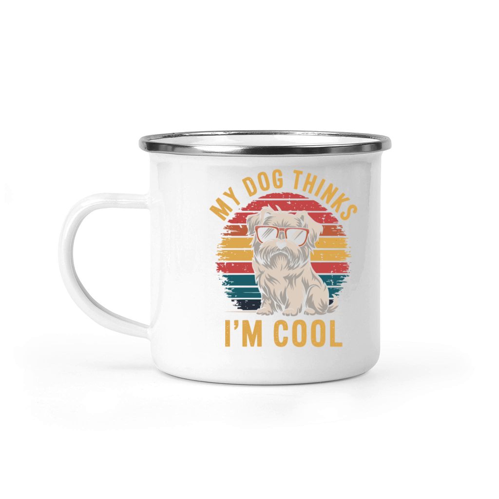 Maltese Dog My Dog Thinks Im Cool Camping Mug