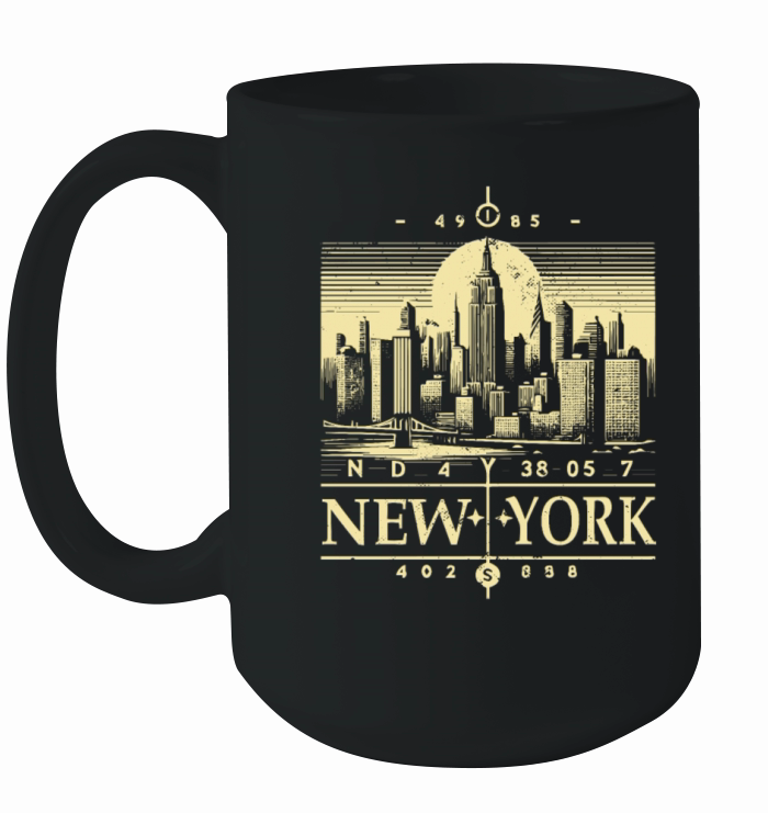 Retro New York City Vintage NY Graphic Tee Ceramic Mug