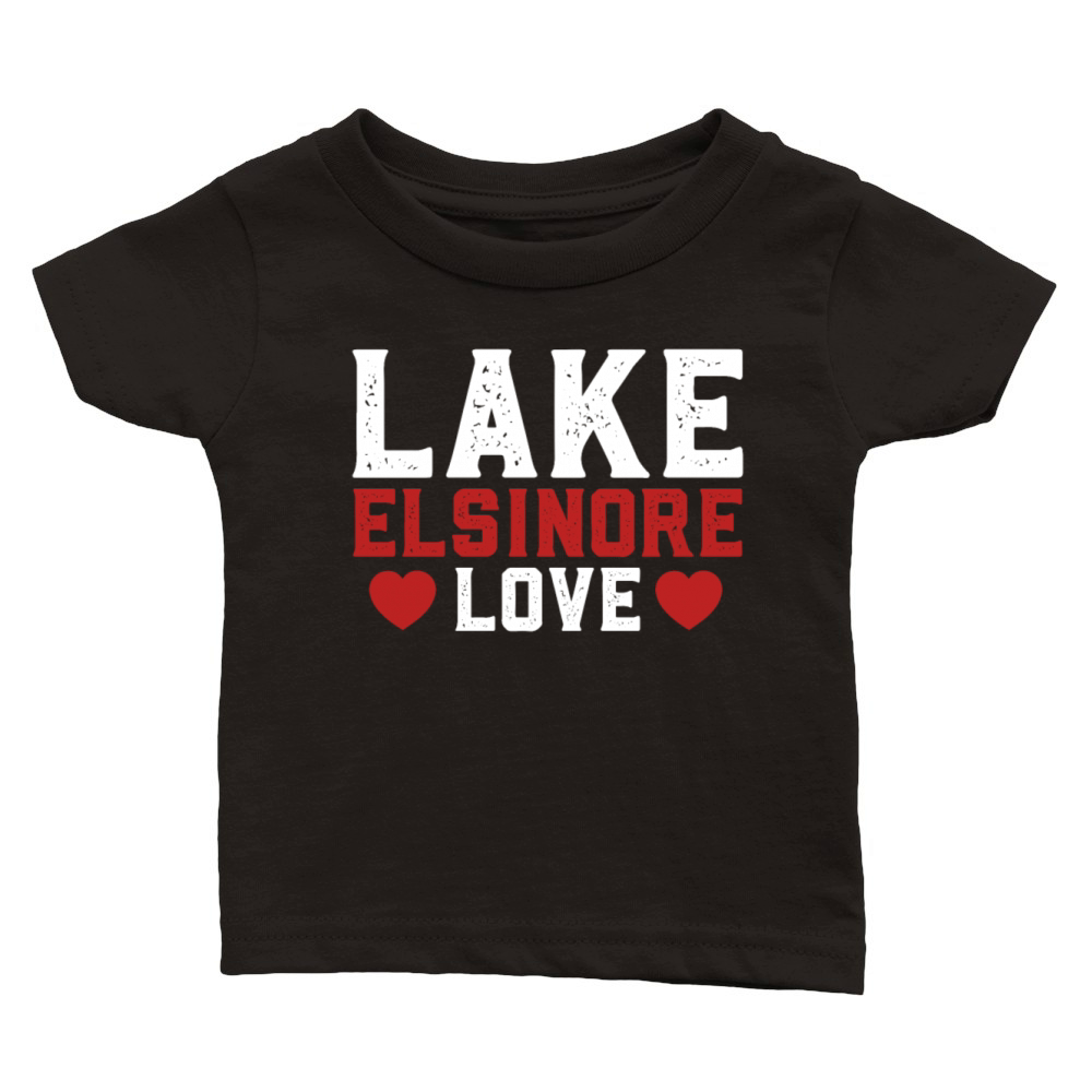 LAKE ELSINORE LOVE California Fan Lake Elsinore Classic Baby Crewneck T-shirt
