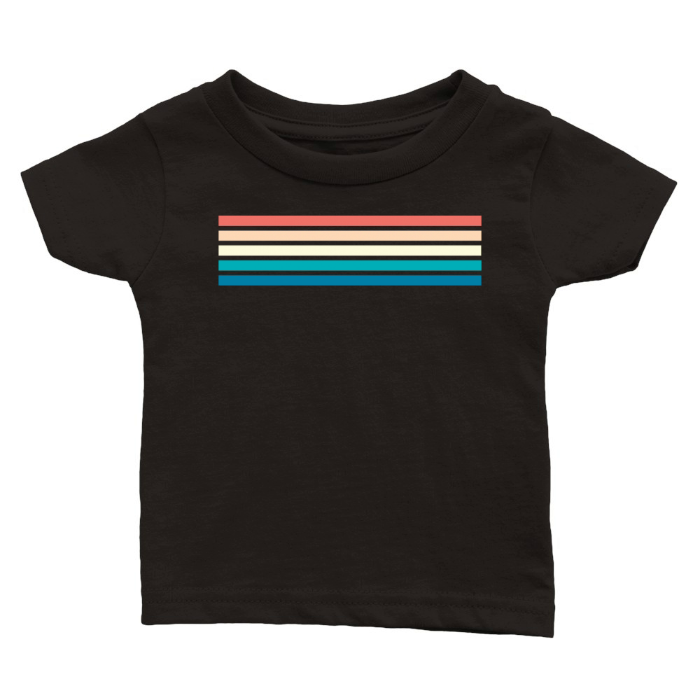 Retro stripe design with vintage vibe Classic Baby Crewneck T-shirt