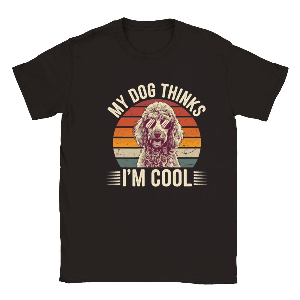 Poodle My Dog Thinks Im Cool Classic Kids Crewneck T-shirt
