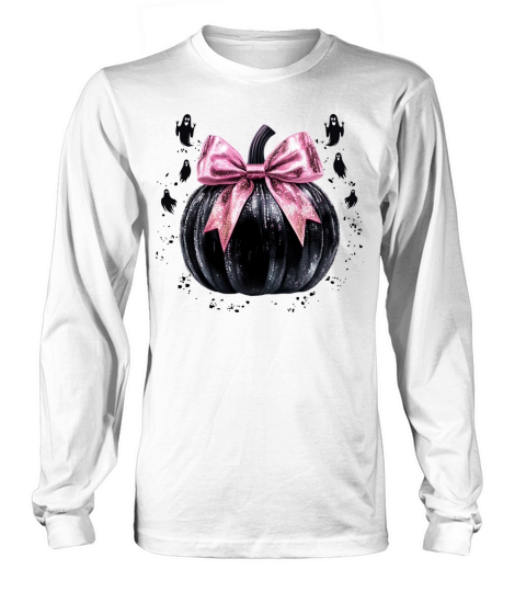 Halloween Retro Black Disco Pumpkin Long sleeved Unisex