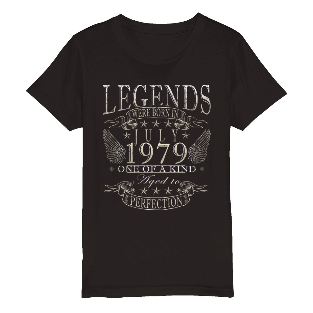 45th birthday 45 years July 1979 Organic Kids Crewneck T-shirt